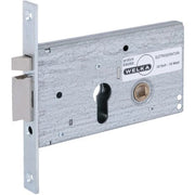 SERRATURA METALLO INFILARE ELETTRICA 302 WELKA  B.Q ZINC F.MM 16 F.SA+SCR+F H.MM 78 E.MM 60 DX/SX