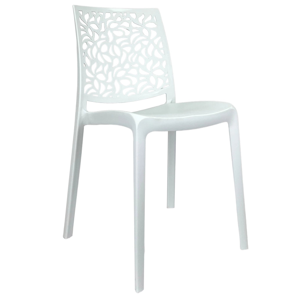 Marvin Sedia Da Interno Esterno Stone In Polipropilene Giardino Impilabile Di Design Sedie Moderne Per Cu Bianco/1 Sedia