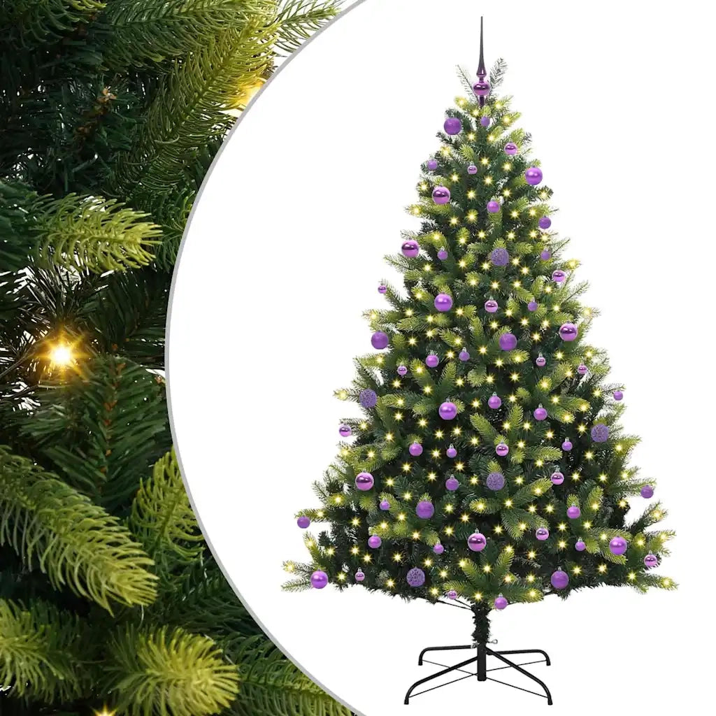Albero di Natale Artificiale a Cerniera con 300 LED 210 cm 3396006
