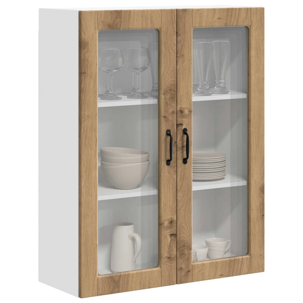 Pensile da cucina | Mobile in vetro da parete PORTO Rovere artigianale