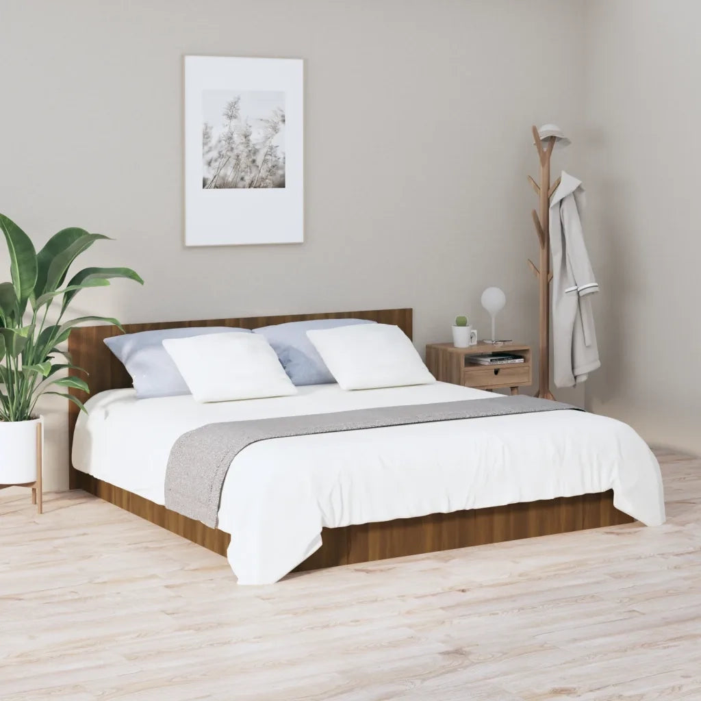 Testiera Letto Rovere Marrone 200x1,5x80 cm Legno Multistrato 816978