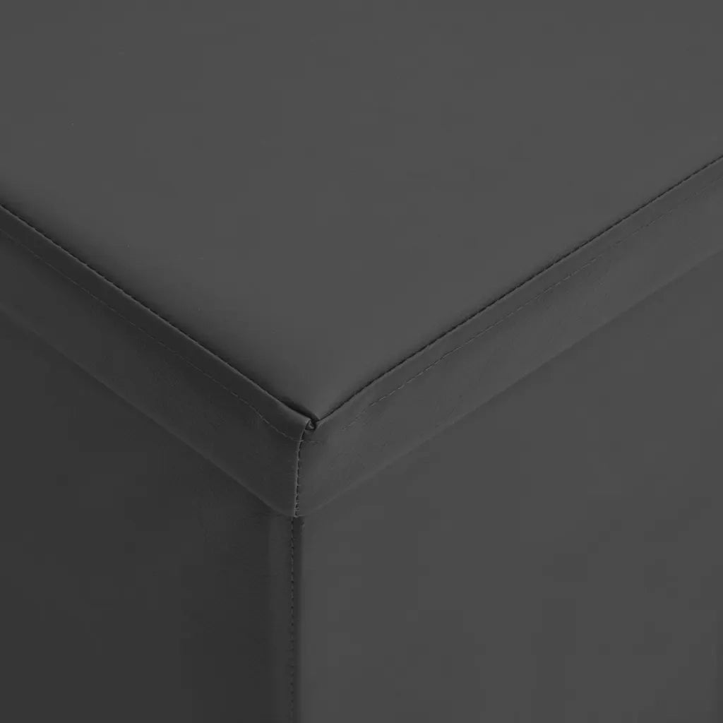 Panca Portaoggetti Pieghevole Grigia in PVC 338799