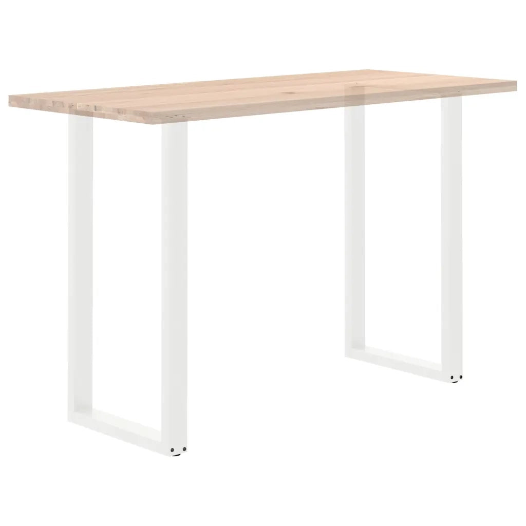 Gambe per tavolo da bar a forma di U 2 pz bianche 60x(110-111) cm in acciaio 4013249