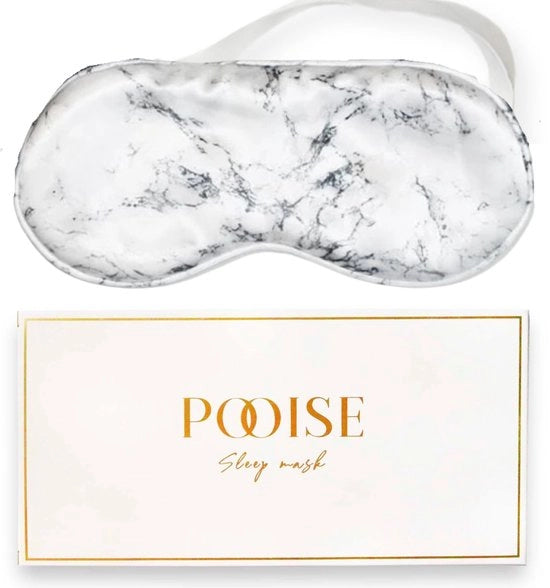 Slaapmasker con cuscino in seta veganistica - Anti-età e anti-rughe - Cintura regolabile - Blocco luce del 100% - Maschera per il sonno - Ideale regalo per donne (grigio)
