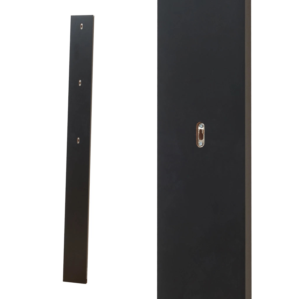 Appendiabiti da Parete Hansnes con 3 Ganci Pieghevoli 165 x 15 x 2,5 cm - Nero [en.casa]