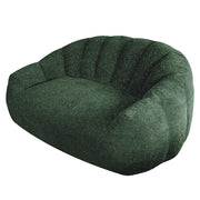 Poltrona pouf con design zampa d'orso e seduta ampia per soggiorno e camera in flanella verde