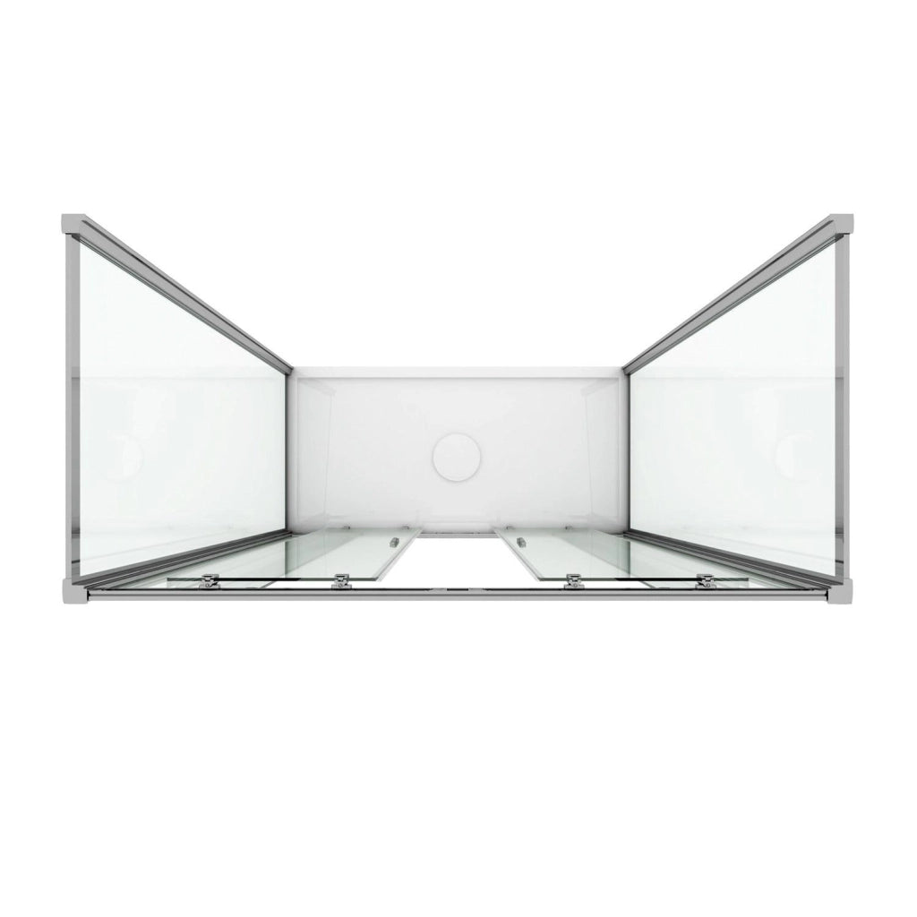 Box Doccia 3 Lati 2 Ante Scorrevoli In Cristallo Trasparente 6mm H198 Fosterberg Viborg Trio 70x120xH198 cm
