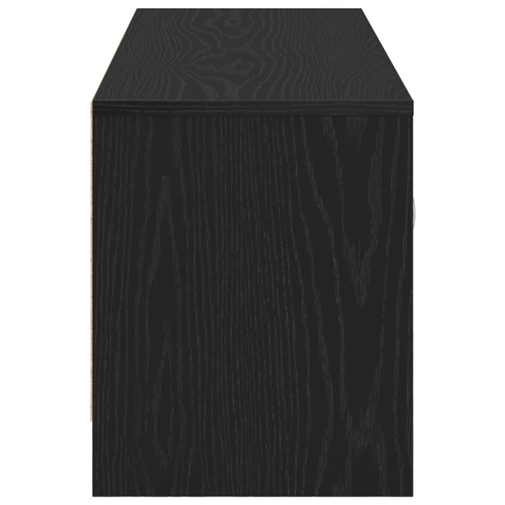 Mobile Porta TV Rovere Nero 102x30x37,5 cm Legno Multistrato 862411