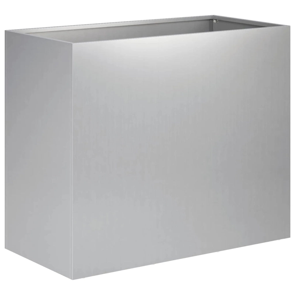 Vaso da giardino 2 pz Argento 60 x 30 x 40 cm Acciaio zincato 8005565