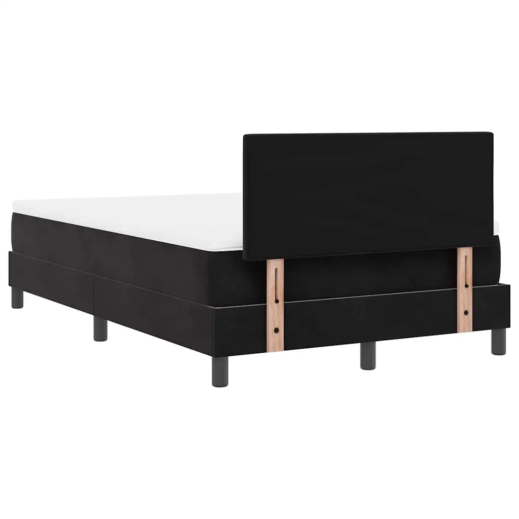 Letto a Sorgente LED con materasso Nero 120 x 200 cm Velluto 3342646