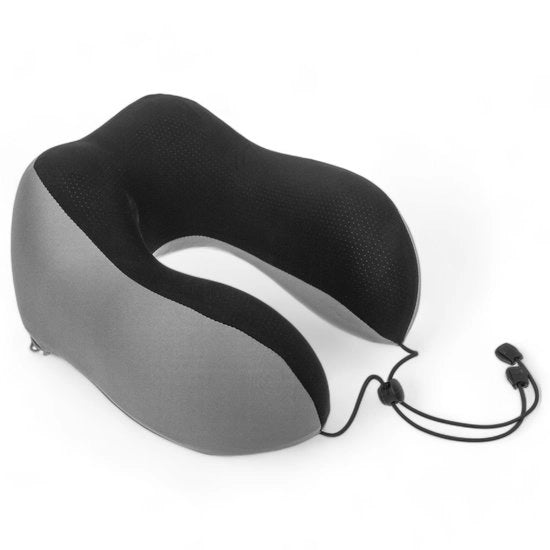 Nekcuscino ergonomico con schiuma di supporto - Nekcuscino da aereo - Nekcuscino per auto - Nekcuscino per bambini - Corda di trazione regolabile - Materiale soffice e leggero - Nekcuscino per viaggi con comfort
