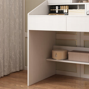 Toilette con specchio bianco trucco con cassetti scandinavo