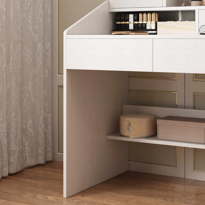 Toilette con specchio bianco trucco con cassetti scandinavo