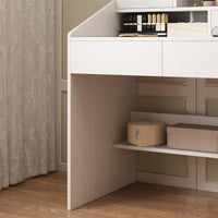 Toilette con specchio bianco trucco glamour con cassetti scandinavo moderno