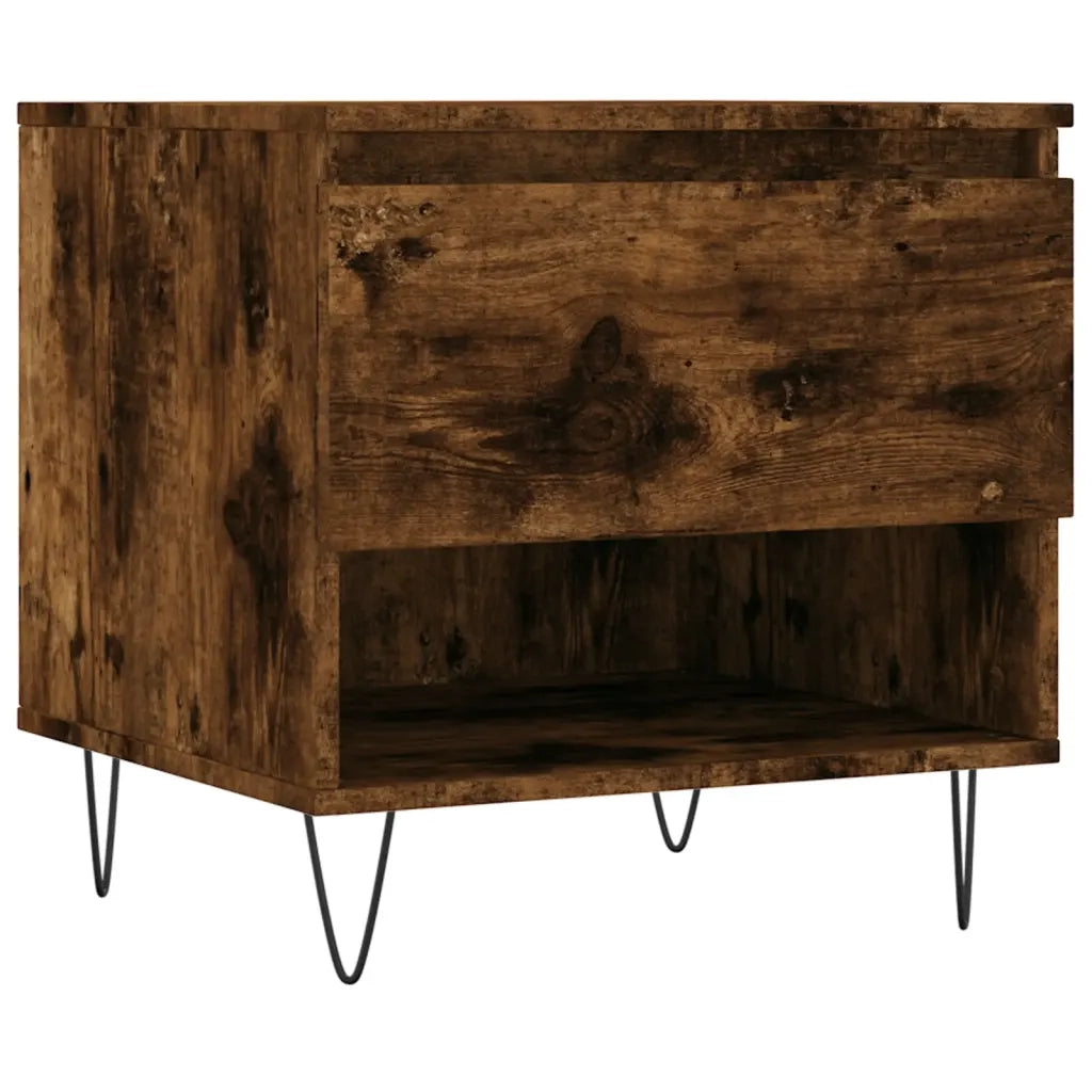 2 pz Tavolini salotto | Tavolino da caff¨¨ | Tavolino da Soggiorno Rovere Fumo 50x46x50 cm Legno Multistrato