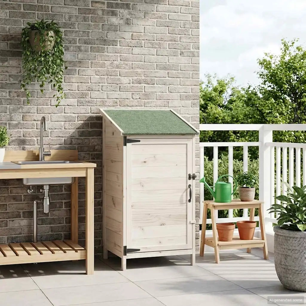 Capanno da Giardino Bianco 59 x 56 x 113,5 cm CFW4665707