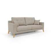 Danish Divano moderno in tessuto morbido impermeabile T02 166 cm beige