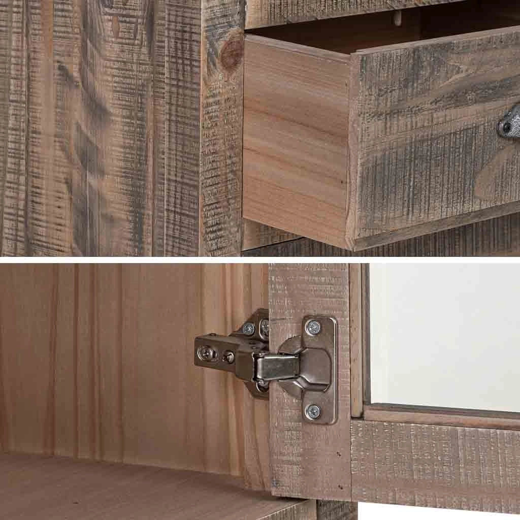 Vetrina in legno marrone con un'anta 58x40x200h cm