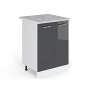 Vicco Mobiletto base cucina Antracite lucido 60 cm , PL Marmo