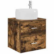 Mobile Lavabo | Armadio Lavabo da Parete Rovere Fumo 49,5 x 44,5 x 66 cm