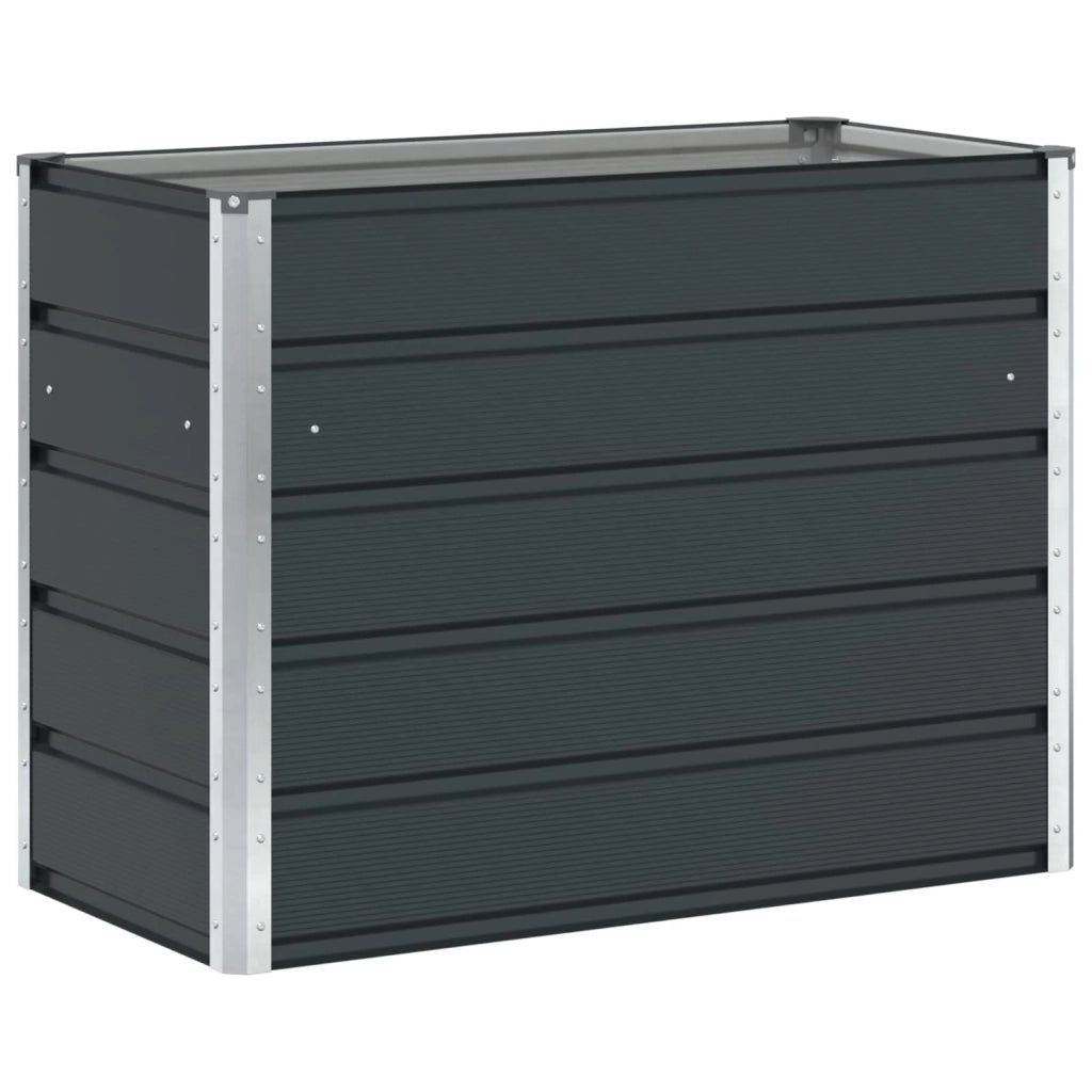 Fioriera Antracite 100 x 50 x 75 cm Acciaio zincato