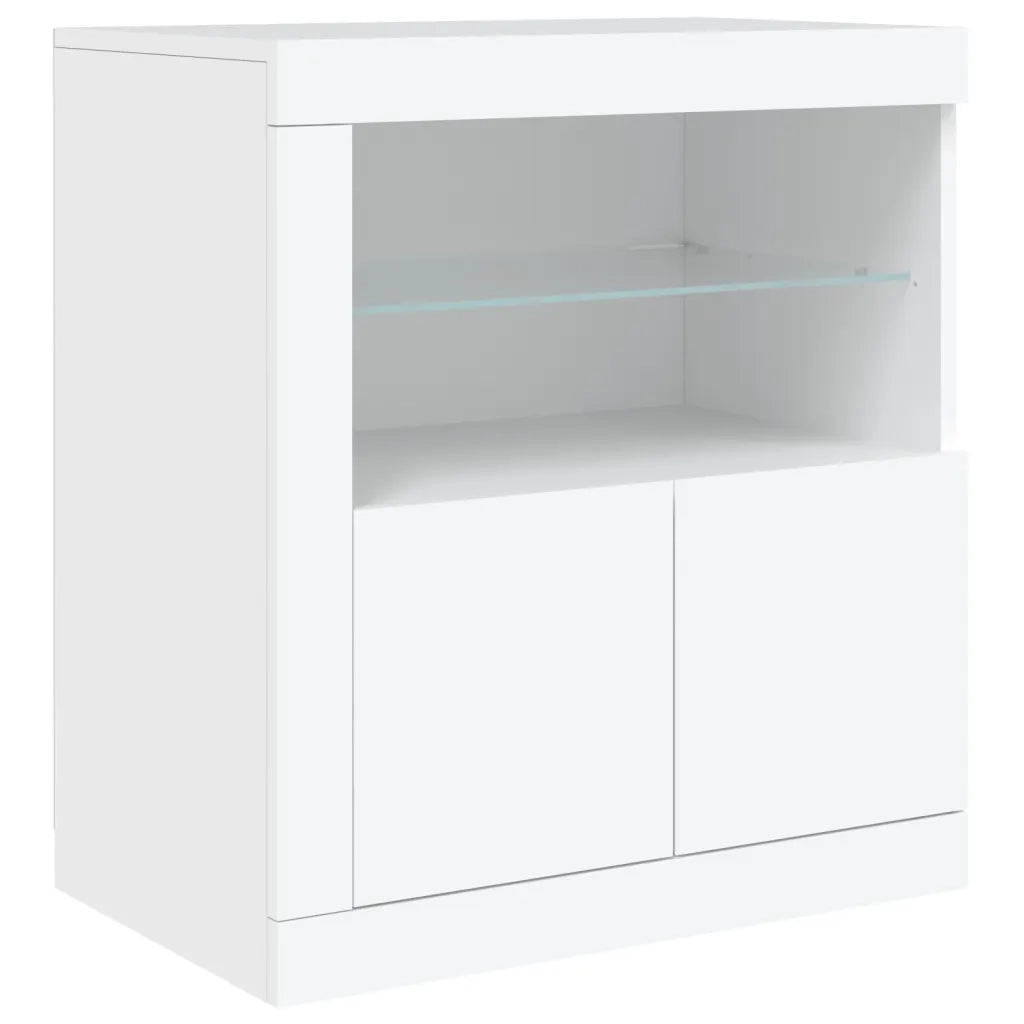 Credenza con Luci LED Bianca 60,5x37x67 cmcod mxl 134279