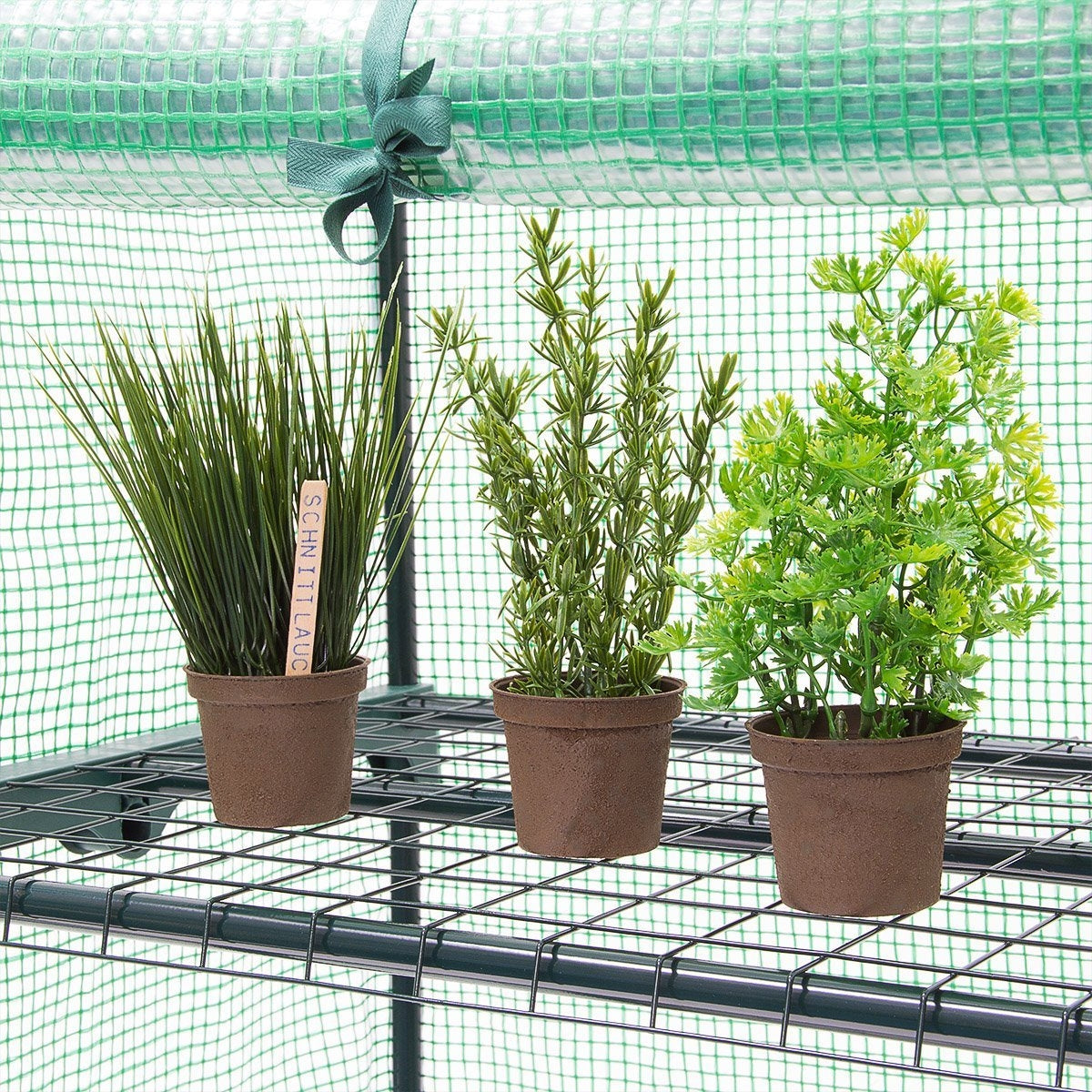 Serra da giardino in metallo 70 x 160 x 50 cm pianta da giardinaggio in plastica 1613004