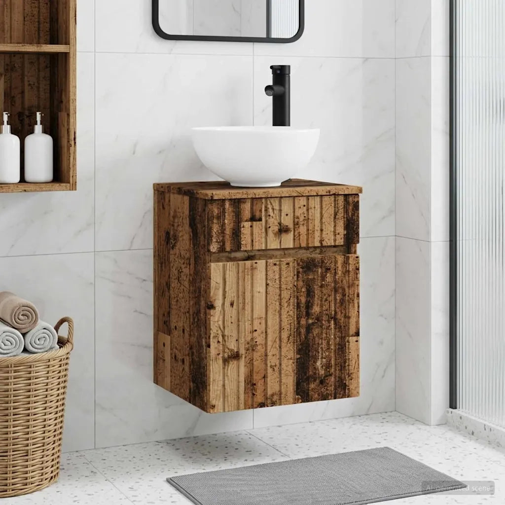 Mobile lavabo da parete Legno antico 39 x 41 x 64,5 cm