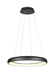 Lampadario moderno nero anello Ø75 LED 59W Trio Cardona