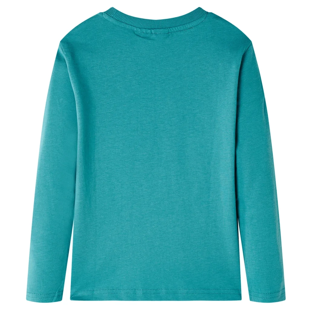 Maglietta da Bambino a Maniche Lunghe Acqua Scuro 104cod mxl 84423