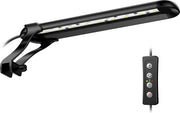 Illuminazione da clip per acquario, lampada LED per acquario, 14 modalità di illuminazione, intensità regolabile con timer controller inline, per acquari ingabbiati o senza cornice fino a 40 l, 9 watt [Classe di efficienza G]