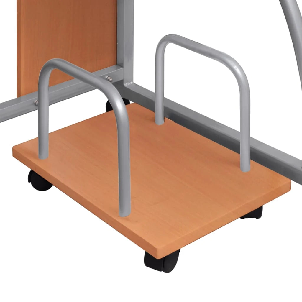 Scrivania per computer postazione di lavoro mobile per computer scrivania per studio 110 x 52 x 88,5 cm legno ingegnerizzato marrone 02_0023737