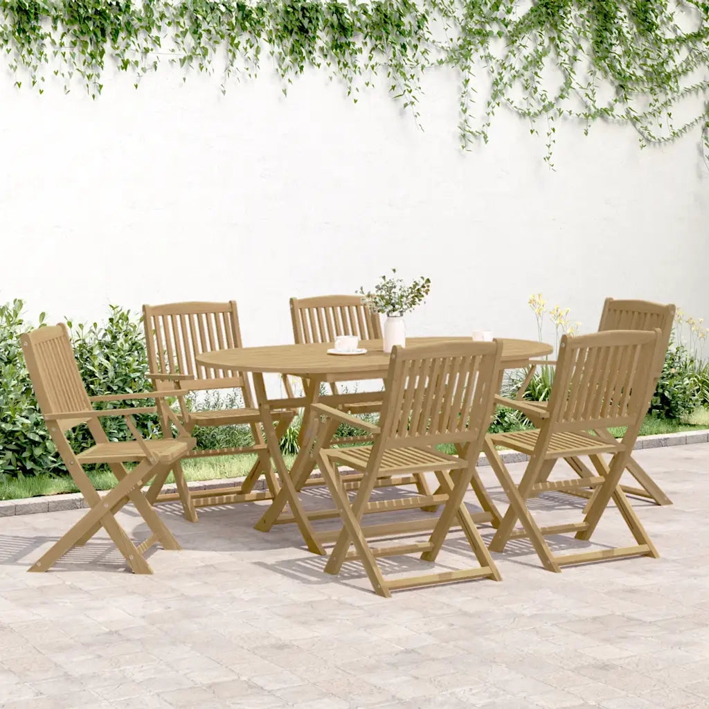 Sedie Giardino Pieghevoli 6 pz 54x61x88cm Massello Acacia 3214230