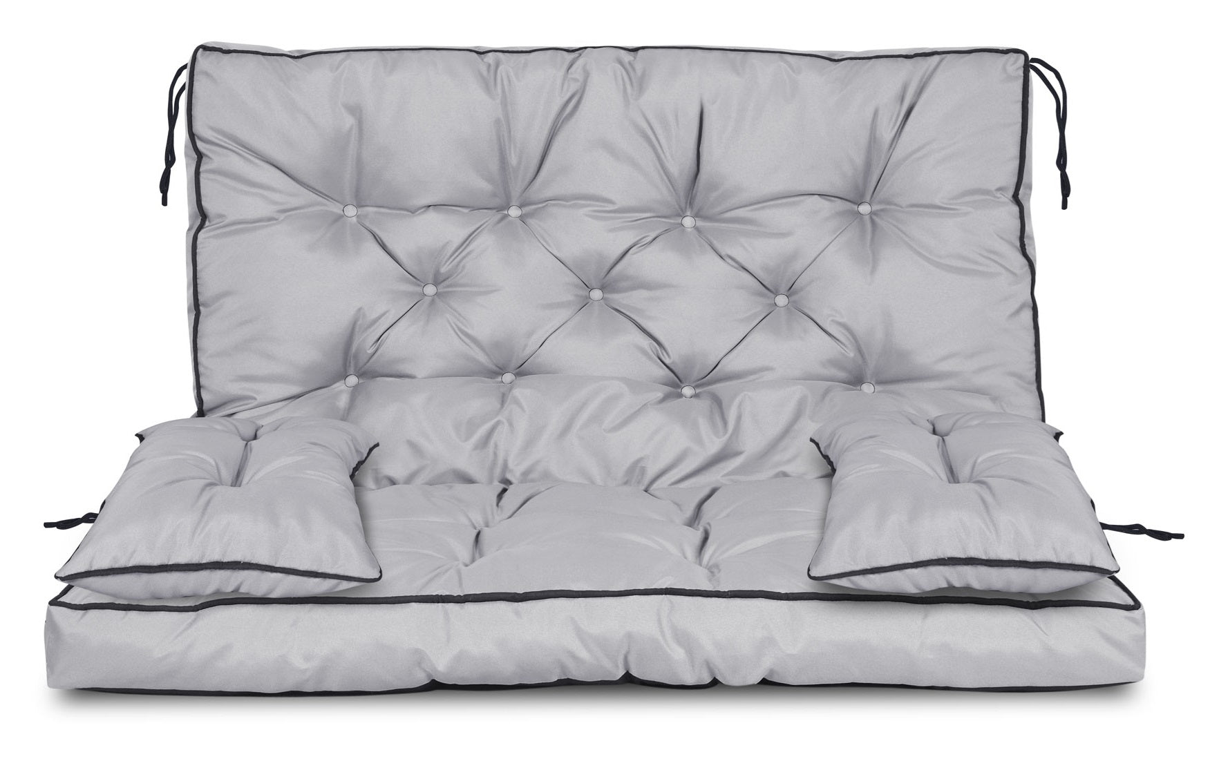 AIO FACTORY 100x60x50 cm Set da giardino impermeabile con cuscino grigio