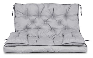 AIO FACTORY 100x60x50 cm Set da giardino impermeabile con cuscino grigio