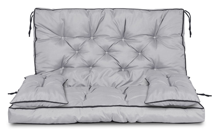 AIO FACTORY 100x60x50 cm Set da giardino impermeabile con cuscino grigio