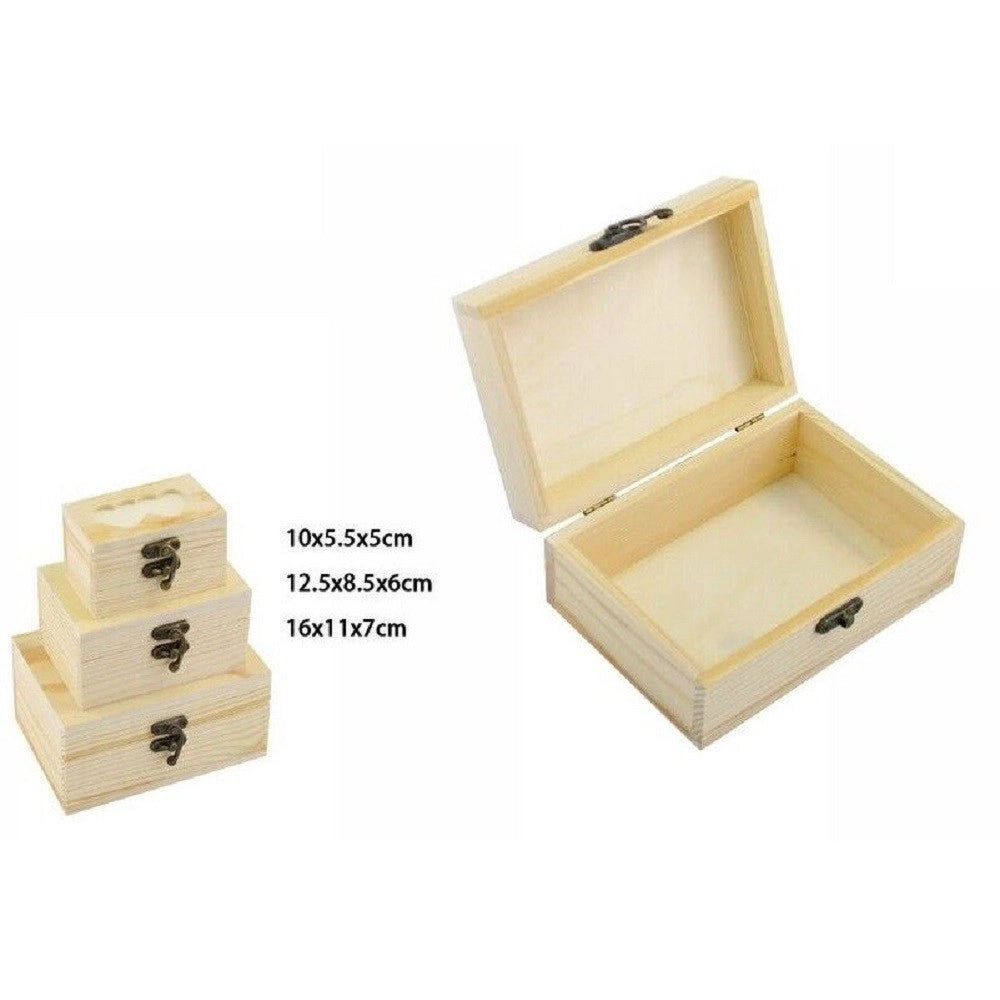 Trade Shop - Set 3 Scatole In Legno Decoupage Portagioie Matrioska Cofanetto 74015a Ly-10298 -