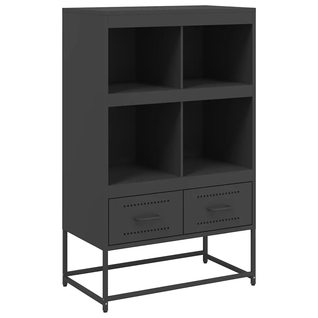 Credenza Nera 68x39x111,5 cm Acciaio 846602
