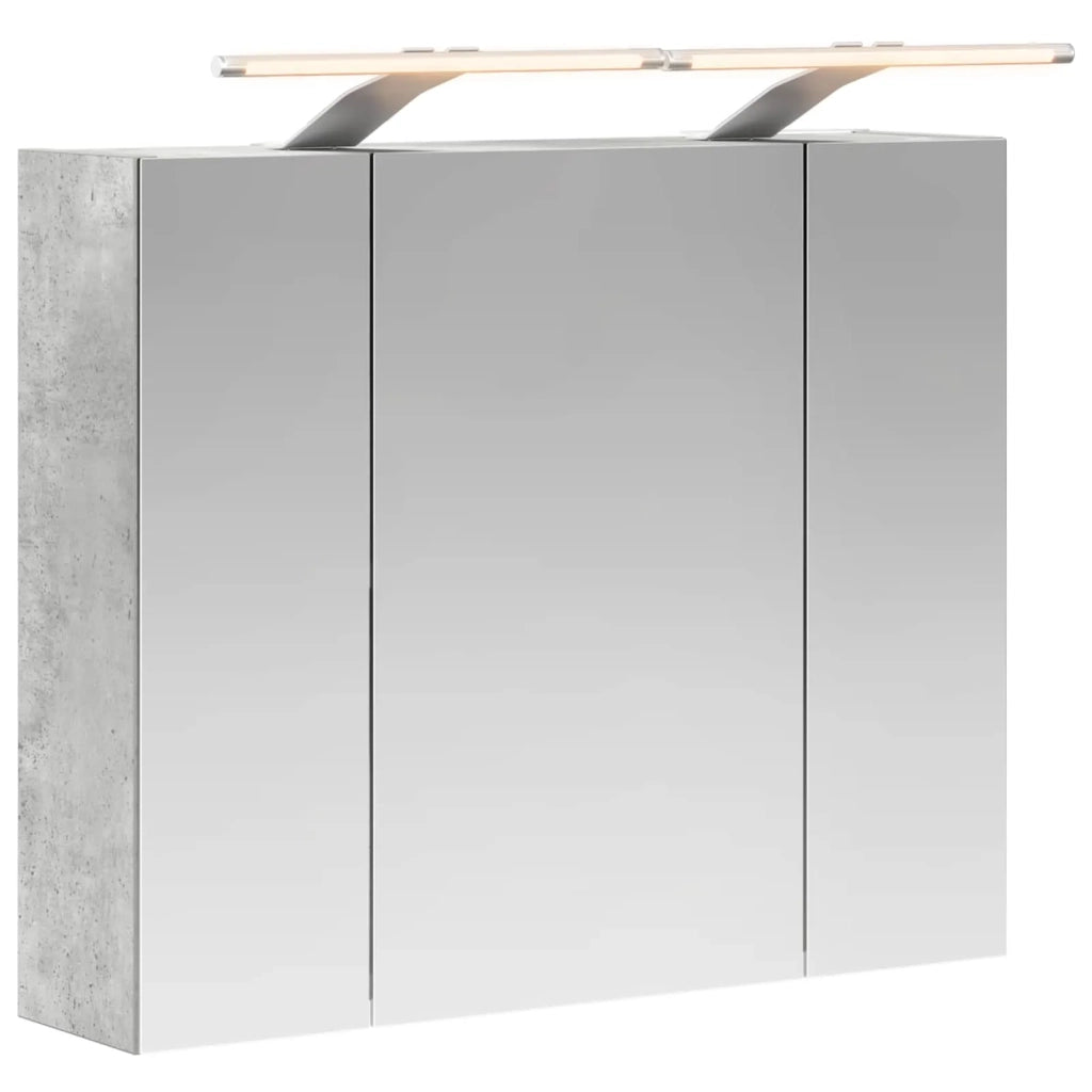 Mobiletto per specchio da bagno Grigio cemento