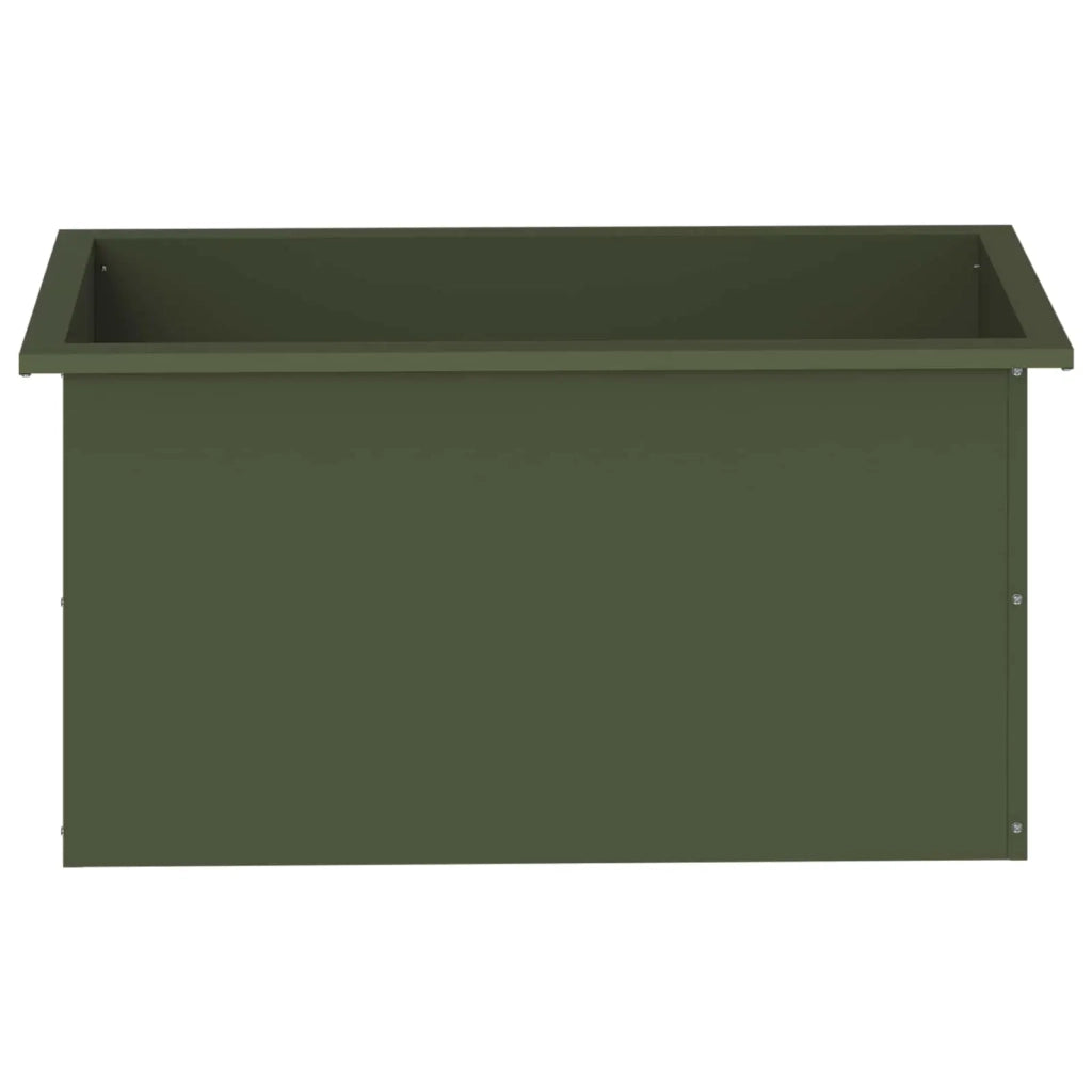 Fioriera da giardino con LED Verde Oliva 40 x 80 x 40 cm 8008160
