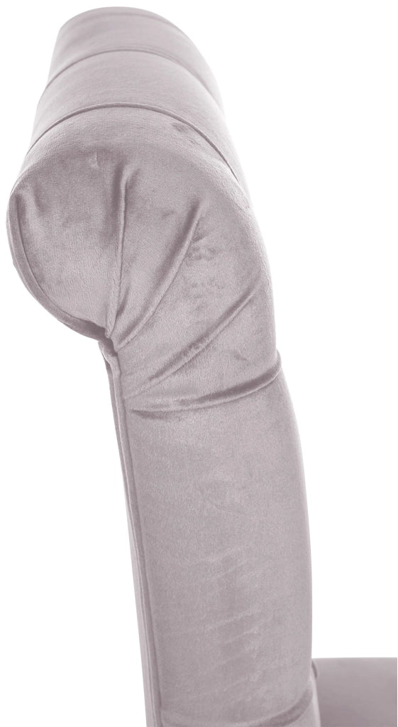 Sedia da cucina Lisburn design Chesterfield grigio,Velluto