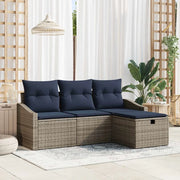 Set di divani con cuscino 3 pcs polyrattan 3360586