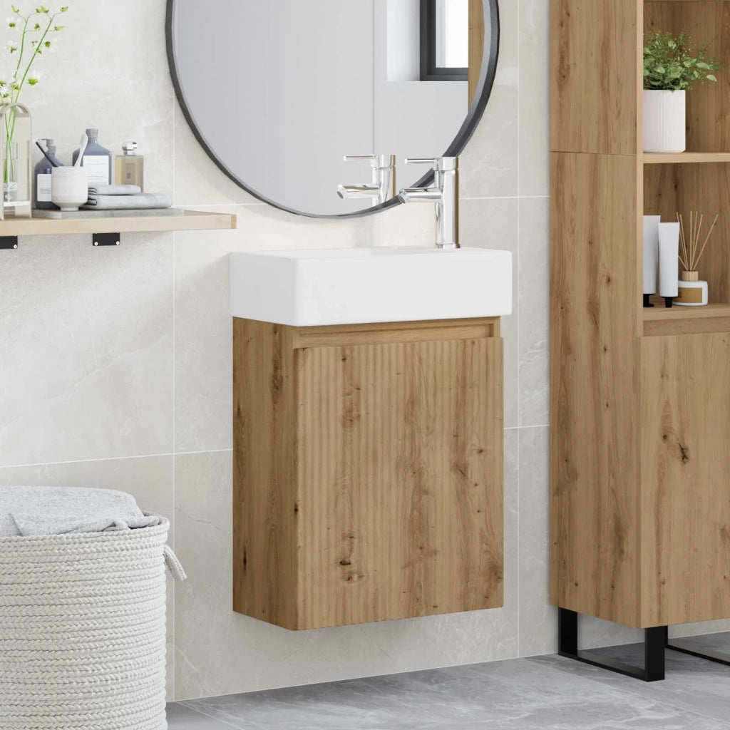 Mobile bagno con rubinetto Rovere Artigianale 889460