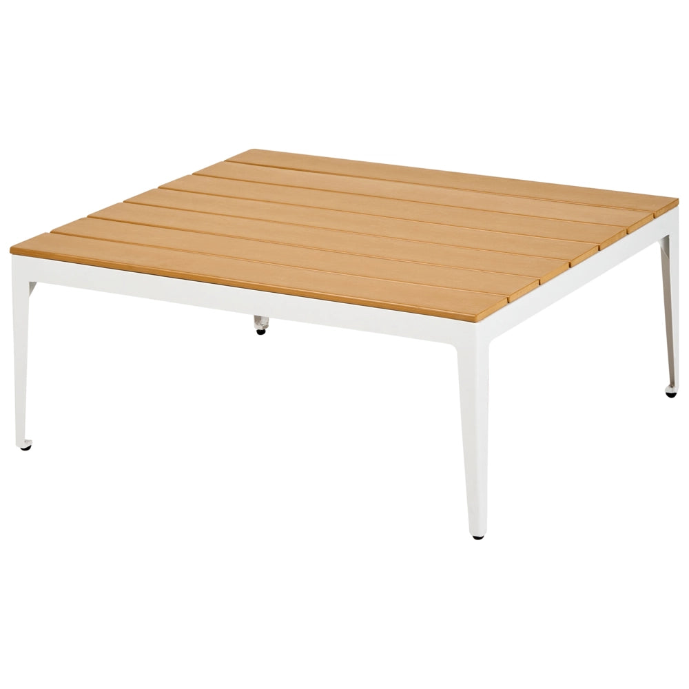 Set divano ad angolo da giardino cuscini grigi tavolo design a doghe set moderno da conversazione a 5 posti