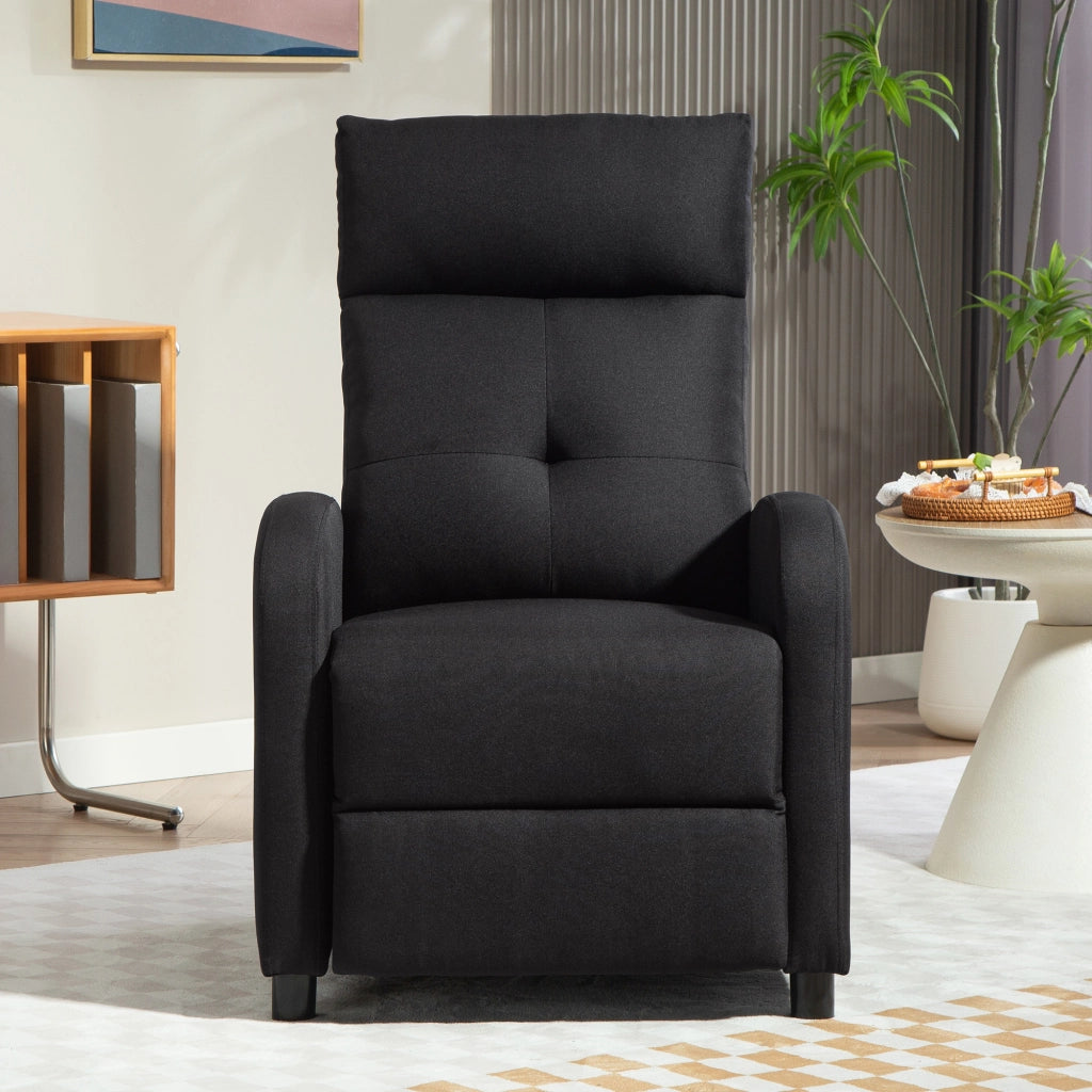 Poltrona Relax Reclinabile Massaggiante in Tessuto ¨C Zephmum ¨C Nero