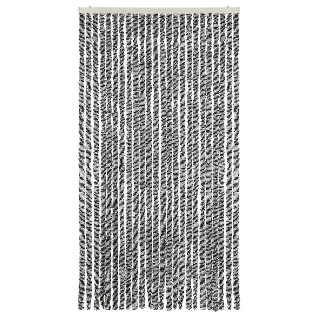 Tenda Antimosche Grigia Nera e Bianca 100x220 cm in Ciniglia CFW5608484