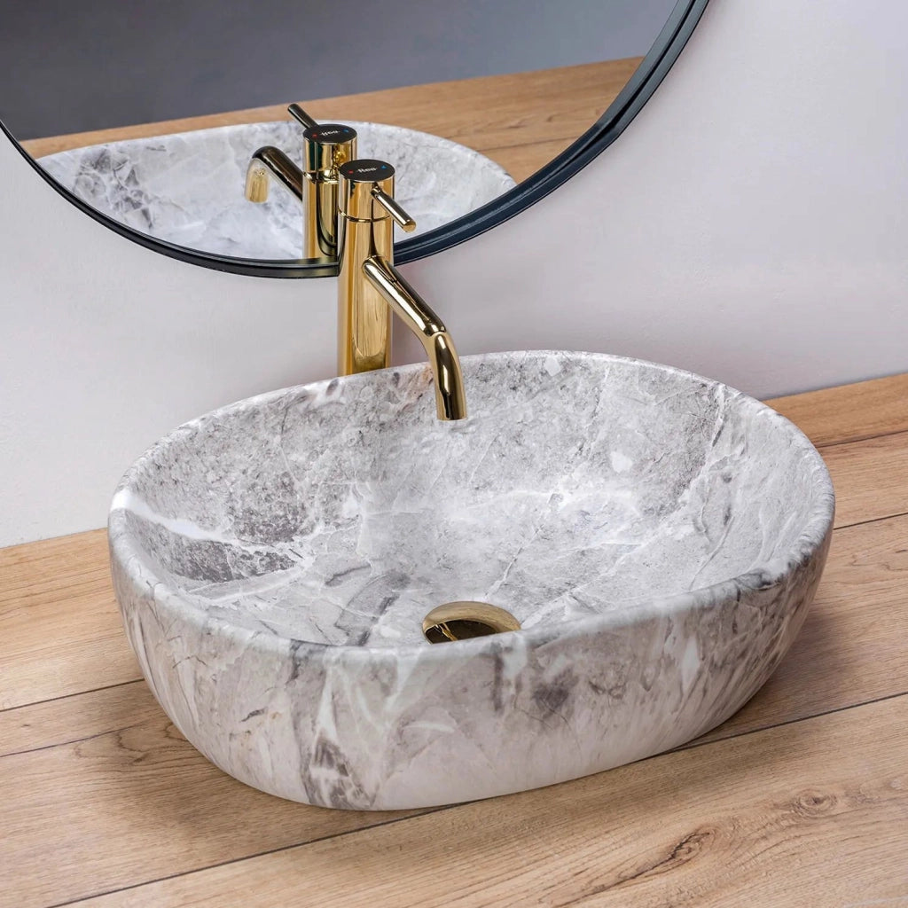 Lavabo Da Appoggio Rea Lara Stone