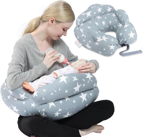 Cuscino di Supporto XXL – Cuscino per la Gravidanza & Cuscino Laterale – Con Copertura di Cotone e Sostegno Regolabile