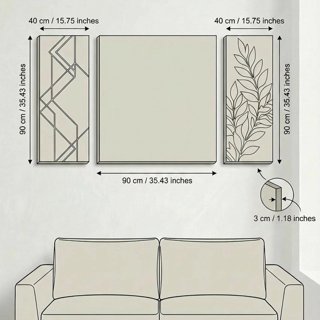 Namoba, Quadro Materiale Struttura in Tessuto, 90x90h cm Multicolore