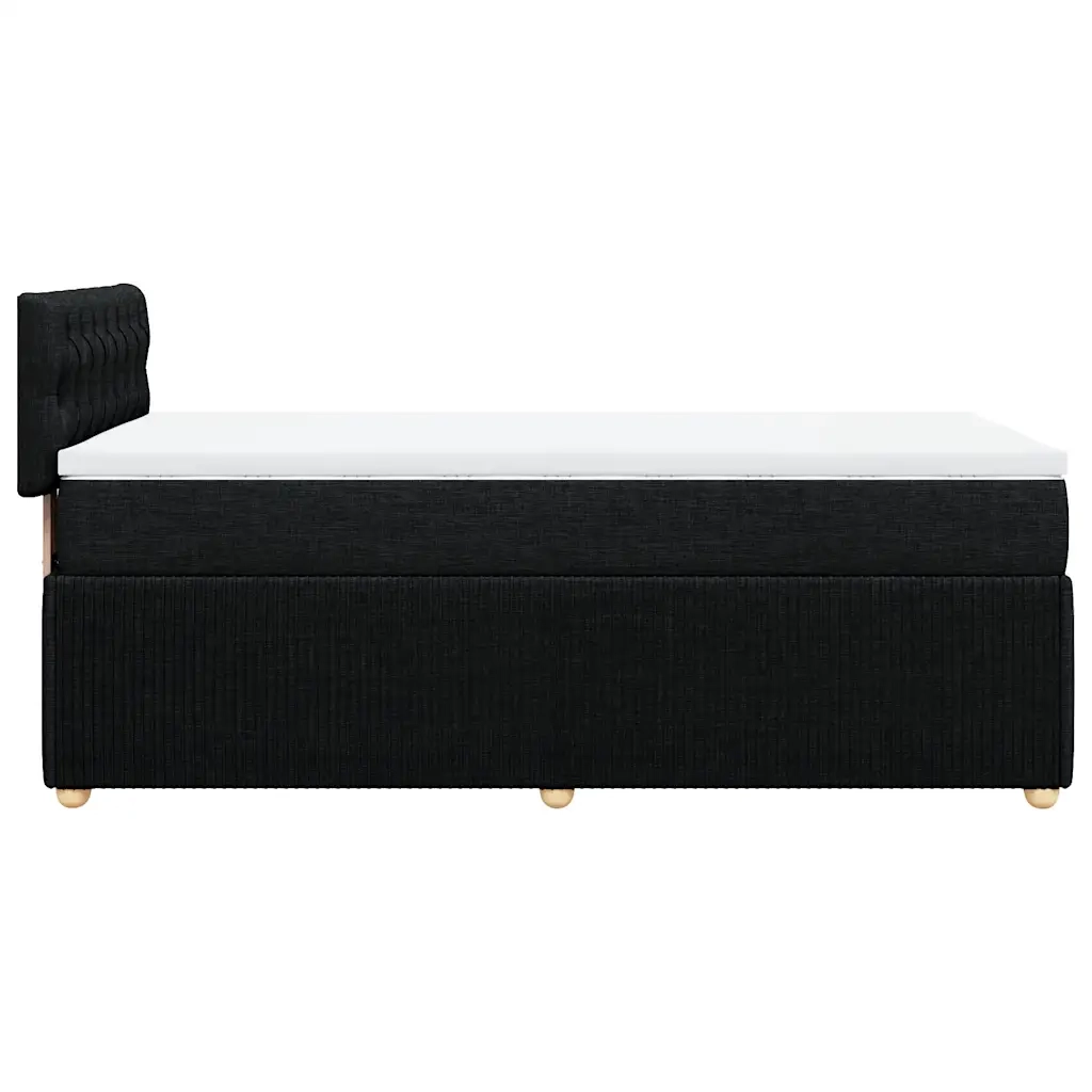 Giroletto a Molle con Materasso Nero 80x200 cm inTessuto 3287292